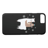 Sloth Riding Llama Funny Kerstmis Scarf Santa Hat Case-Mate iPhone Case (Achterkant (Horizontaal))