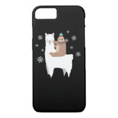 Sloth Riding Llama Funny Kerstmis Scarf Santa Hat Case-Mate iPhone Case (Achterkant)