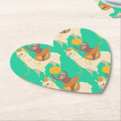 Sloth Riding Llama Pattern Kartonnen Onderzetters (Gekanteld)