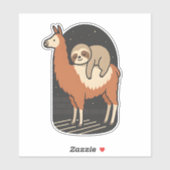 Sloth Riding Llama Sticker (Vel)