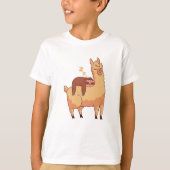 Sloth Riding Llama T-shirt (Voorkant)