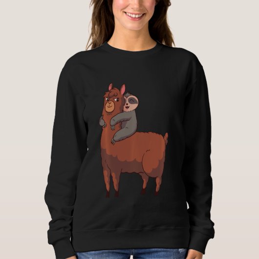 Sloth Riding Llama Trui (Voorkant)