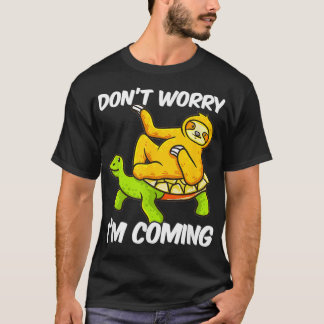 Sloth Riding Turtle Tortoise For Women Men Sloth L T-shirt