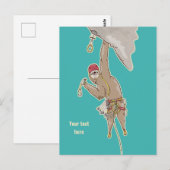 Sloth Rock Climber Trad-uitrusting Briefkaart (Voorkant / Achterkant)