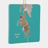 Sloth Rock Climber Trad-uitrusting Keramisch Ornament (Rechts)