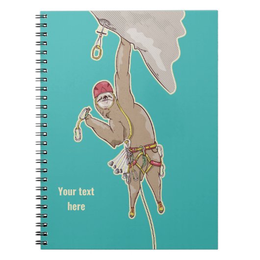 Sloth Rock Climber Trad-uitrusting Notitieboek (Voorkant)