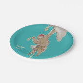 Sloth Rock Climber Trad-uitrusting Papieren Bordje (Gekanteld)