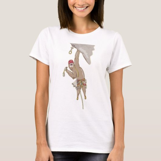 Sloth Rock Climber Trad-uitrusting T-shirt (Voorkant)