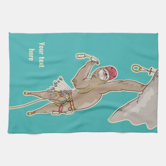 Sloth Rock Climber Trad-uitrusting Theedoek (Horizontaal)