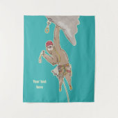 Sloth Rock Climber Trad-uitrusting Wandkleed (Voorkant)