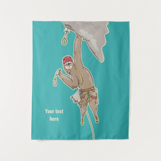 Sloth Rock Climber Trad-uitrusting Wandkleed (Voorkant)