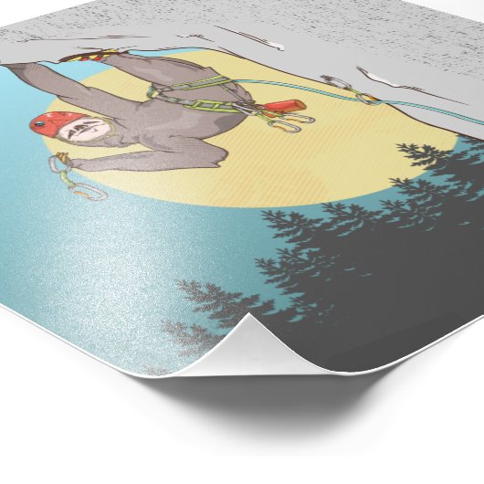 Sloth Rock climbing Foto Afdruk (Hoek)