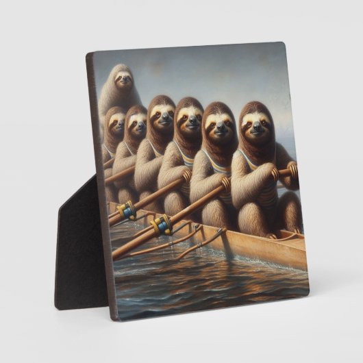 Sloth Roeiteam Fotoplaat (Voorkant)