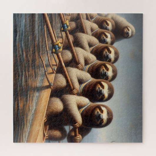 Sloth Roeiteam Legpuzzel (Horizontaal)