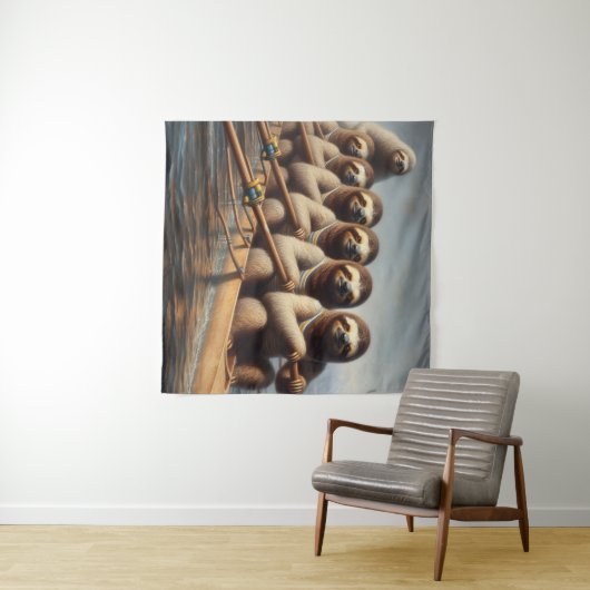 Sloth Roeiteam Wandkleed (In Situ (horizontaal))