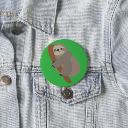 Sloth Ronde Button 7,6 Cm (In situ)