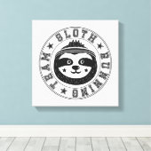 Sloth Running Canvas Afdruk (Insitu (Houten vloer))