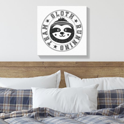 Sloth Running Canvas Afdruk (Insitu (Slaapkamer))