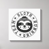 Sloth Running Canvas Afdruk (Voorkant)