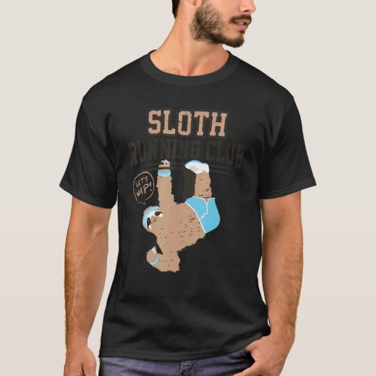 Sloth Running Club Laten we Nap Sloth Runner T-shirt (Voorkant)