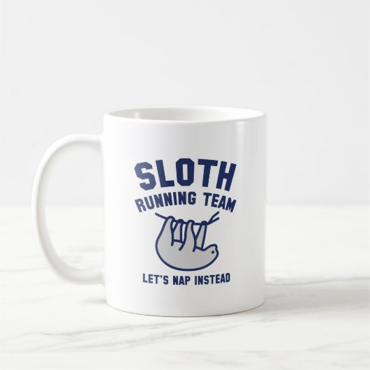 Sloth Running Koffiemok (Links)