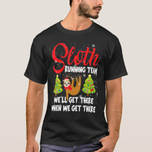 Sloth Running Team We zullen er komen Kerstman Slo T-shirt