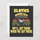 sloth-runteam, we zullen er komen als we ... briefkaart (Voorkant / Achterkant)