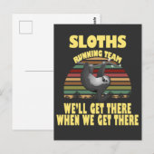 sloth-runteam, we zullen er komen als we ... briefkaart (Voorkant / Achterkant)