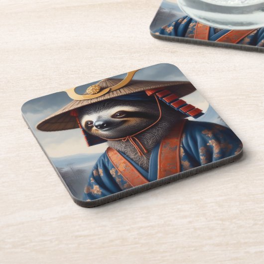 Sloth Samurai Bier Onderzetter (Linkerzijde)