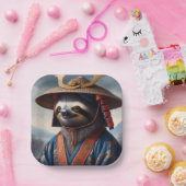 Sloth Samurai Papieren Bordje (Feest)