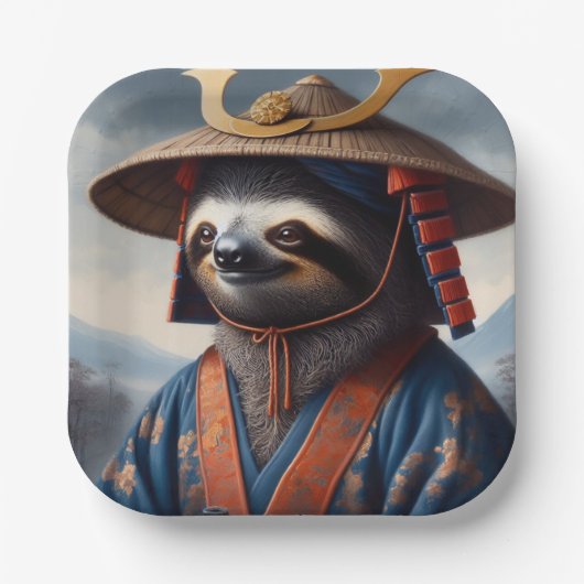 Sloth Samurai Papieren Bordje (Voorkant)