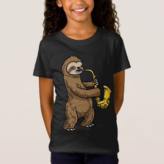 Sloth Saxophone T-shirt (Voorkant)