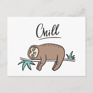 Sloth Says Chill Briefkaart