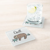 Sloth Says Chill Glazen Onderzetter (Schuin)