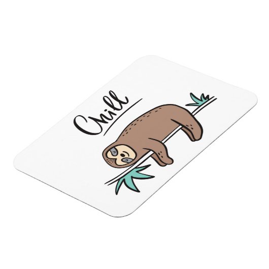 Sloth Says Chill Magneet (Linkerzijde)