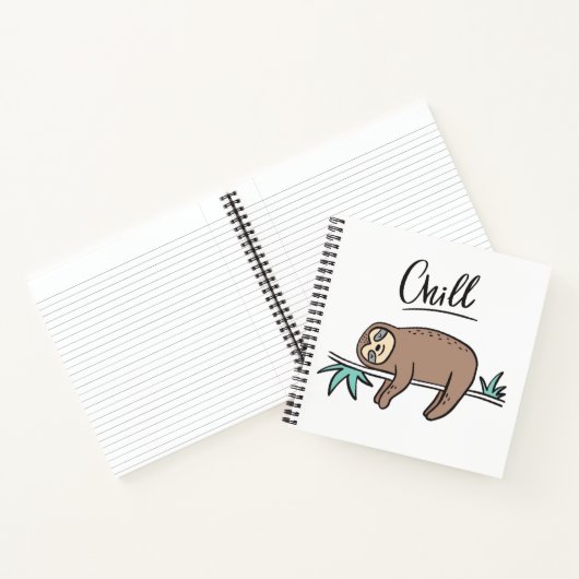 Sloth Says Chill Notitieboek (Binnen)
