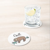 Sloth Says Chill Ronde Kartonnen Onderzetter (Insitu)