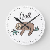 Sloth Says Chill Ronde Klok (Voorkant)
