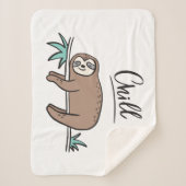 Sloth Says Chill Sherpa Deken (Voorkant)