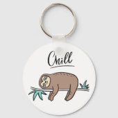 Sloth Says Chill Sleutelhanger (Voorkant)