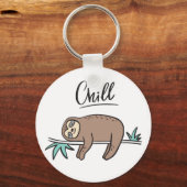 Sloth Says Chill Sleutelhanger (Voorkant)