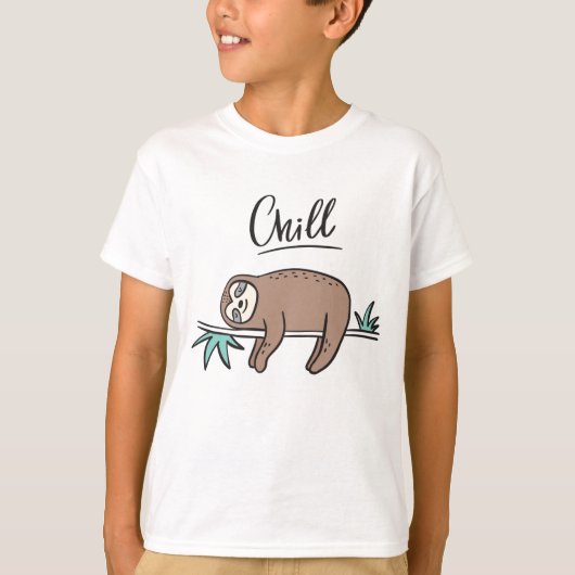 Sloth Says Chill T-shirt (Voorkant)