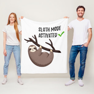 Sloth Says   Sleufmodus geactiveerd Fleece Deken
