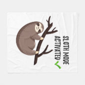 Sloth Says | Sleufmodus geactiveerd Fleece Deken (Voorkant (Horizontaal))