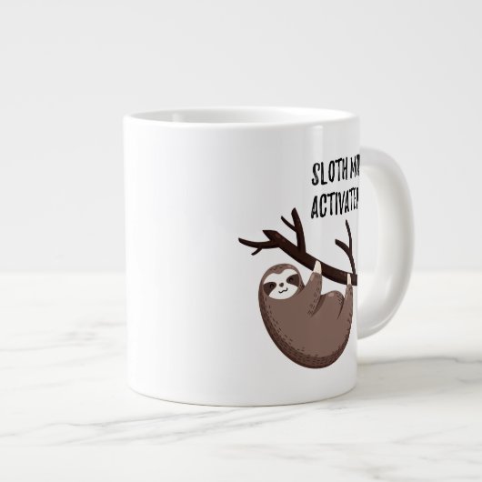 Sloth Says | Sleufmodus geactiveerd Grote Koffiekop (Voorkant rechts)