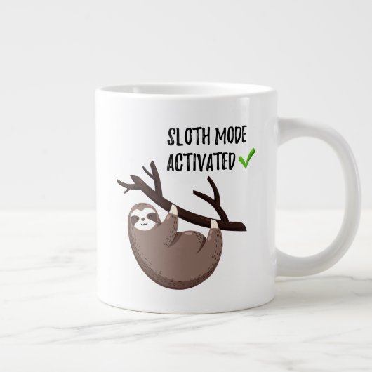 Sloth Says | Sleufmodus geactiveerd Grote Koffiekop (Rechts)