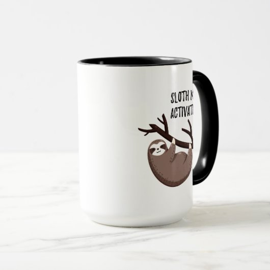 Sloth Says | Sleufmodus geactiveerd Mok (Voorkant rechts)