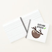 Sloth Says | Sleufmodus geactiveerd Notitieboek (Binnen)