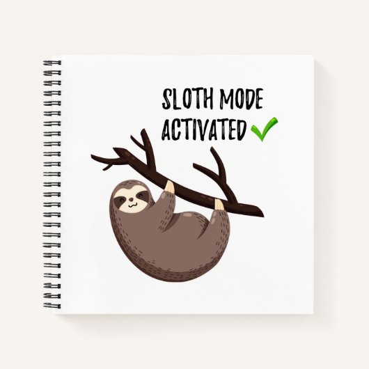 Sloth Says | Sleufmodus geactiveerd Notitieboek (Voorkant)