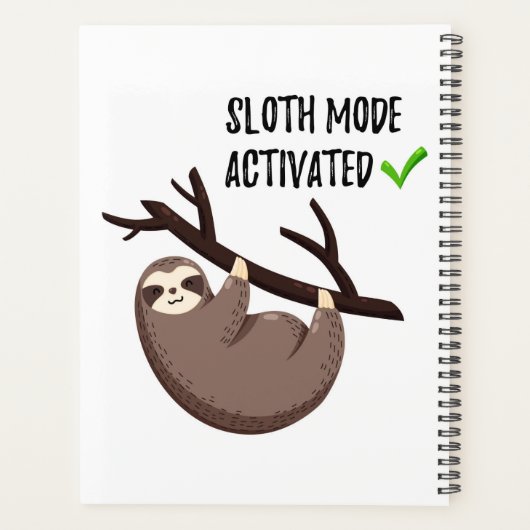Sloth Says | Sleufmodus geactiveerd Planner (Achterkant)